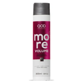 Front view of QOD More Volume Super Conditioner 300ml bottle for hair volume and softness.