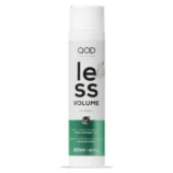 Front view of the 300ml bottle of QOD Professional Less Volume Shampoo, highlighting its sulfate-free and frizz-control formula.